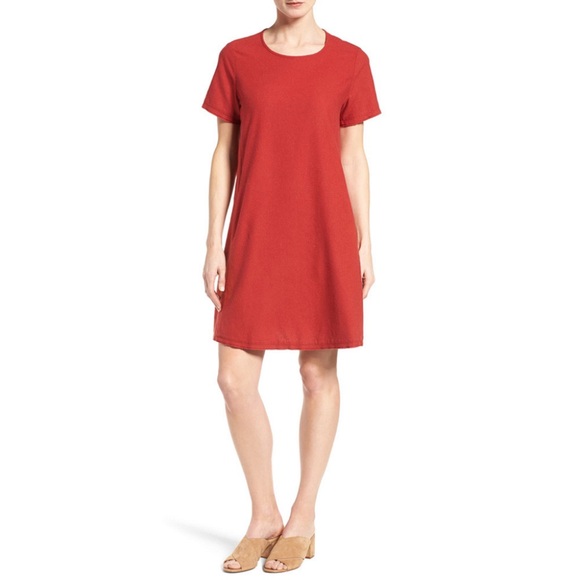 Eileen Fisher Dresses & Skirts - Eileen Fisher Women's Raw Silk Dress Red Size Medium